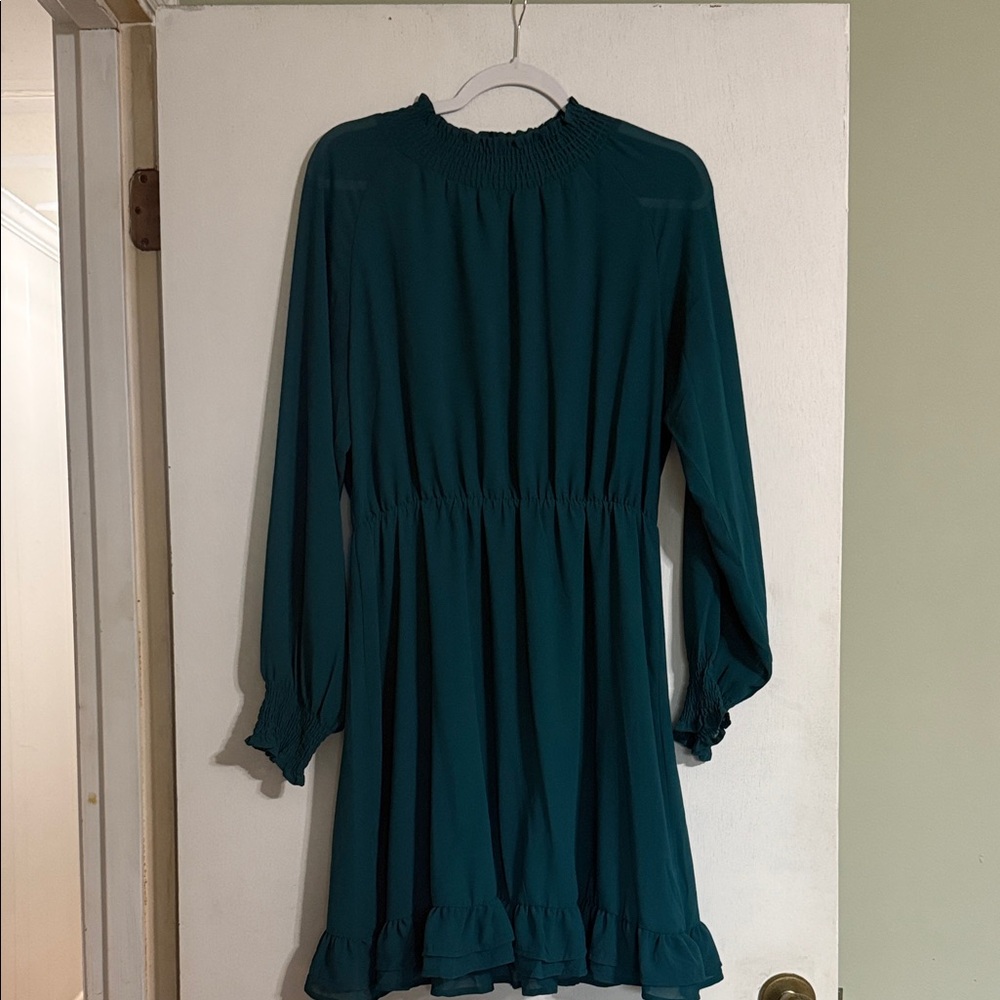 Chic Teal Mini Dress